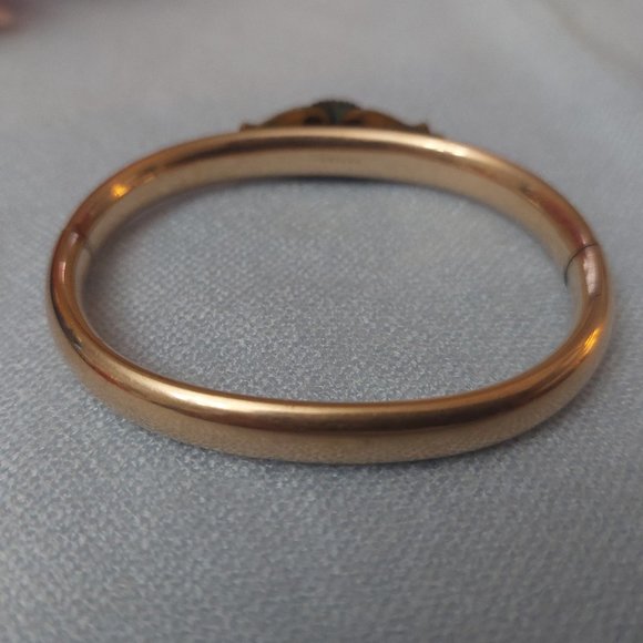 Antique Rose Gold Filled Bangle Bracelet - Picture 4 of 11